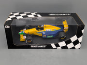 Modellautos 1:18 Minichamps Benetton Ford B191B Early 1992 #19 M. Schumacher OVP