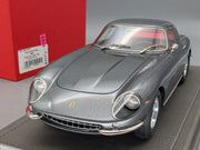 Modellautos 1:18 BBR Ferrari 275 GTB/4 1966 Grigio Met 08/36 mit Vitrine und OVP