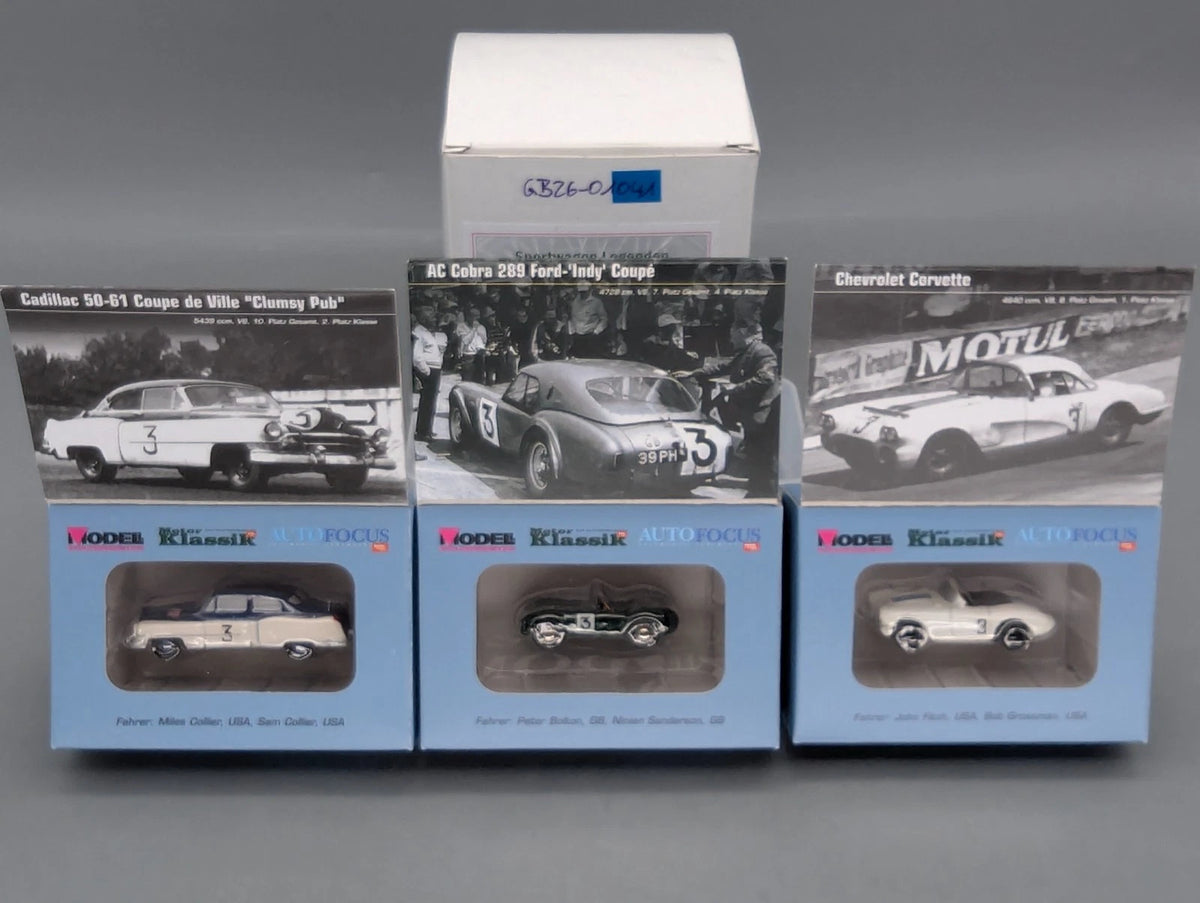 Modellautos 1:90 Schuco Piccolo 3-tlg Set Motor Klassik Sportwagen Legenden OVP