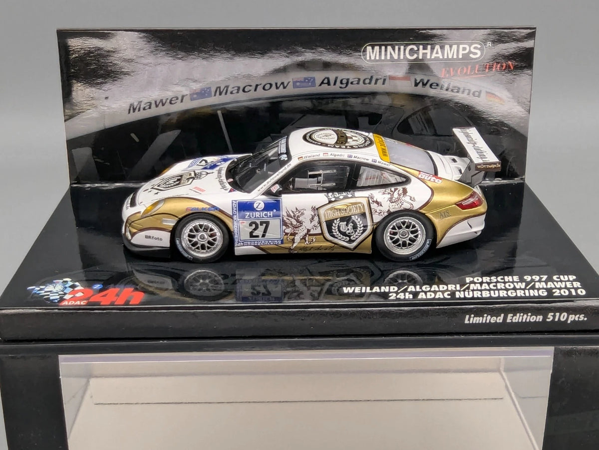 Modellautos 1:43 Minichamps Porsche 997 Cup 24h Nürburgring 2010 #27 mit OVP