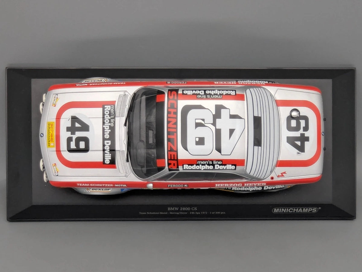 Modellautos 1:18 Minichamps BMW 2800 CS 24h Spa 1972 #49 Herzog + Heyer mit OVP