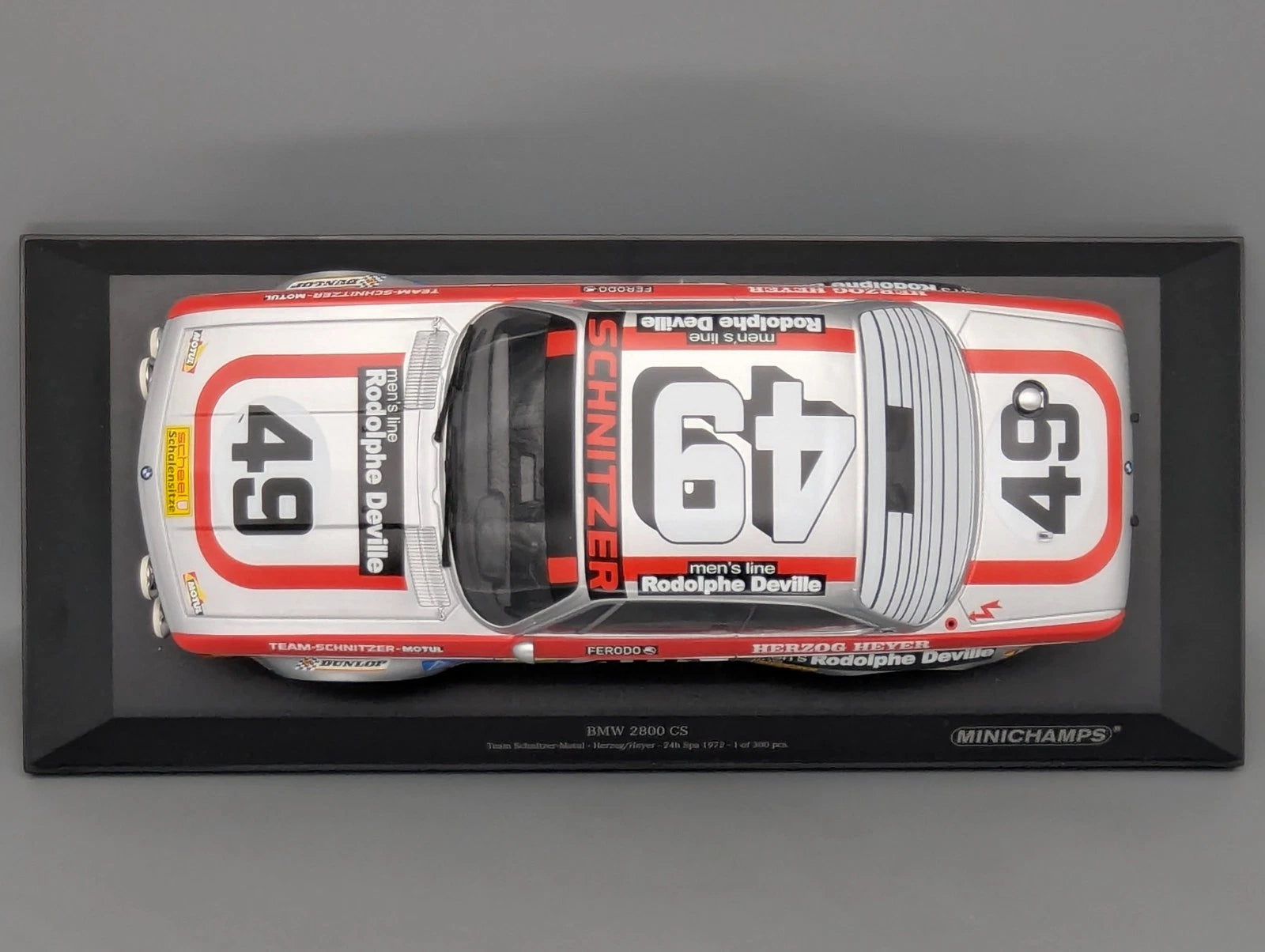 Modellautos 1:18 Minichamps BMW 2800 CS 24h Spa 1972 #49 Herzog + Heyer mit OVP
