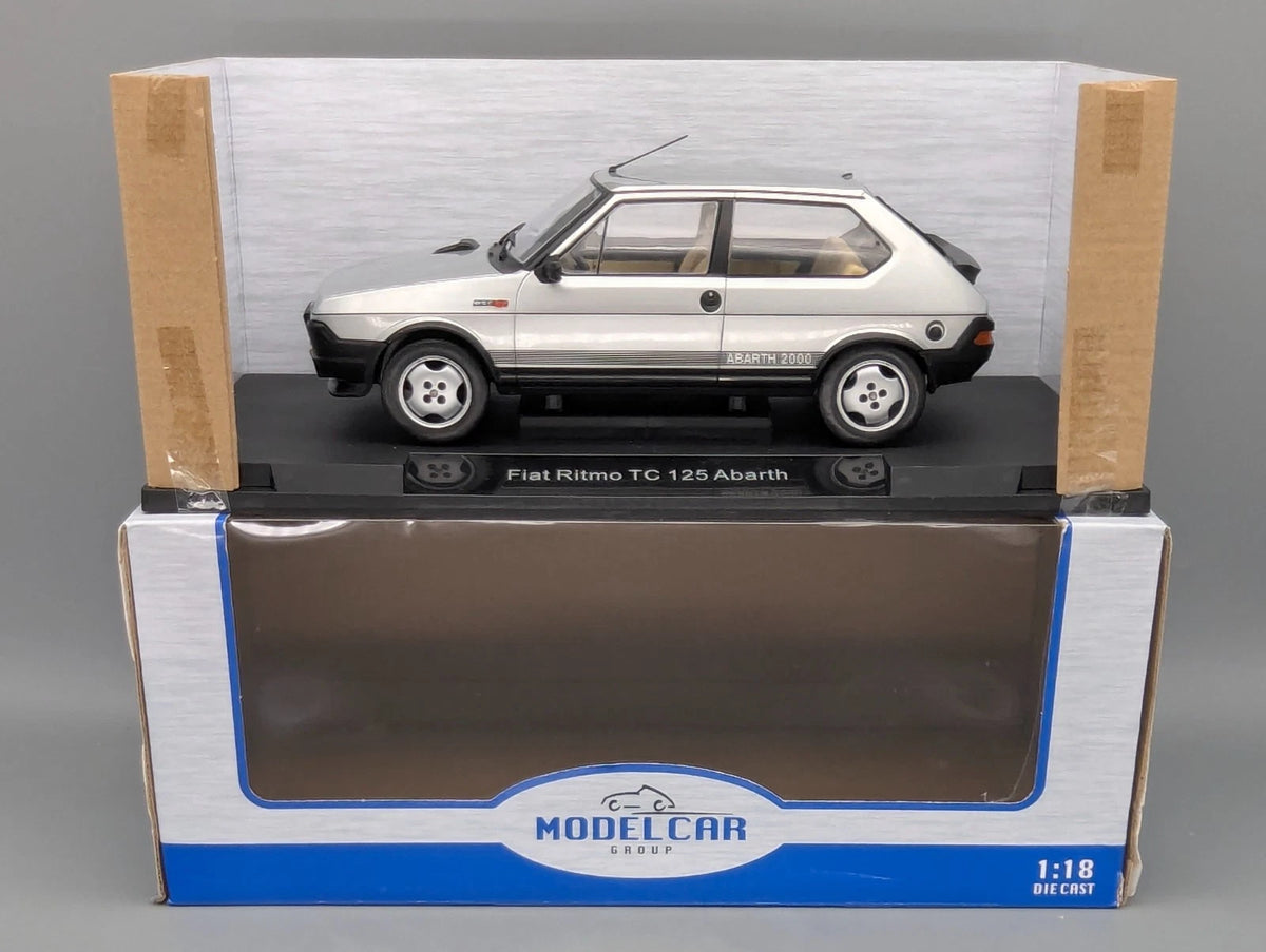 Modellautos 1:18 MCG Modelcar Group Fiat Ritmo TC 125 Abarth 2000 Silber mit OVP