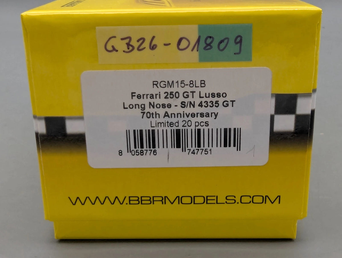 Modellautos 1:43 BBR RGM Ferrari 250 GT Lusso Longnose S/N 4335 Ltd 01/20 in OVP