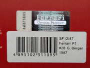 Modellautos 1:43 Ixo Ferrari F1 SF12/87 1987 #28 G Berger Blech-Sammler OVP