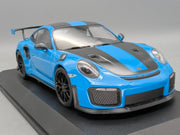 Modellautos 1:18 Minichamps Porsche 911 GT2RS 991.2 2018 Blue Weissach mit OVP