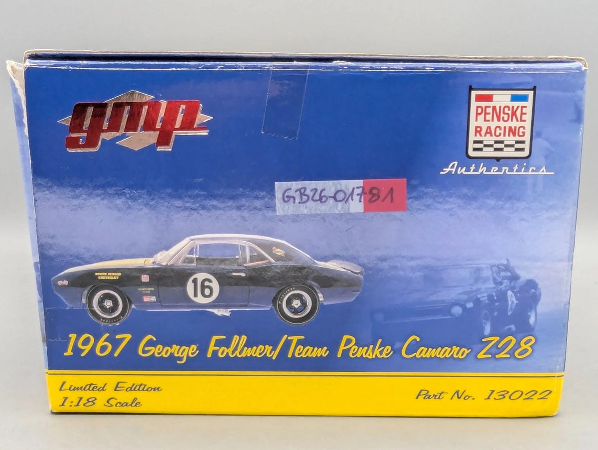 Modellautos 1:18 GMP Chevrolet Camaro Z28 Penske 1967 #16 George Follmer mit OPV