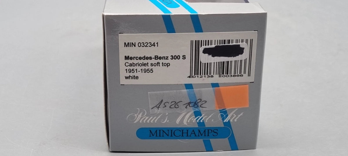 Modellautos 1:43 Minichamps Mercedes-Benz 300 S Cabriolet soft top white OVP