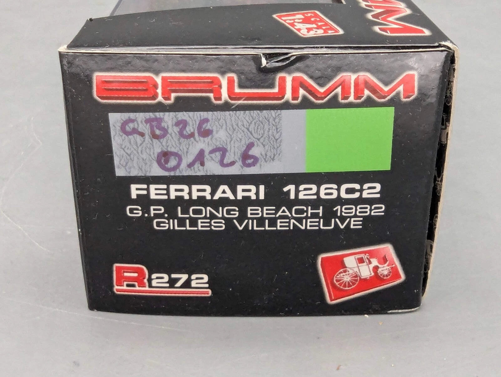 Modellautos 1:43 Brumm Ferrari 126C2 GP Long Beach 1982 #27 G. Villeneuve OVP
