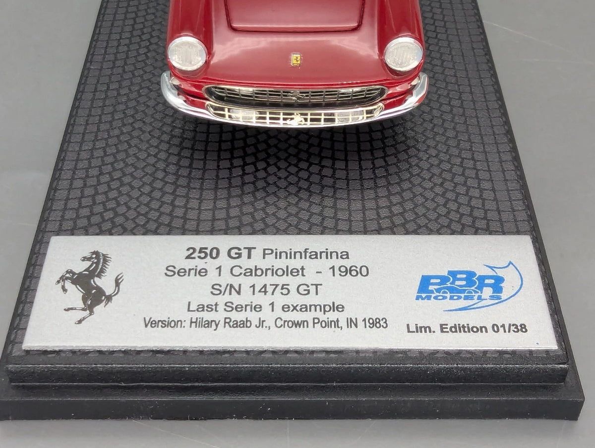 Modellautos 1:43 BBR Ferrari 250 GT Pininfarina Serie 1 Cabrio Ltd 01/38 OVP