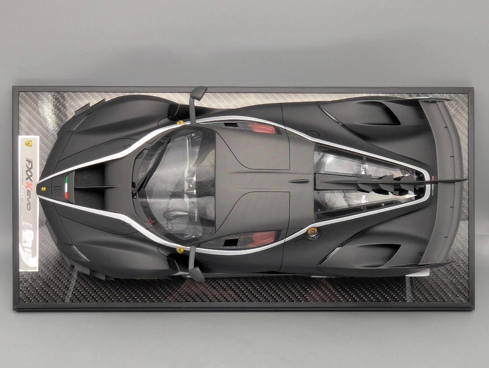 Modellautos 1:12 BBR Ferrari FXX-K EVO Matt Black Ltd 01/01 Vitrine OVP