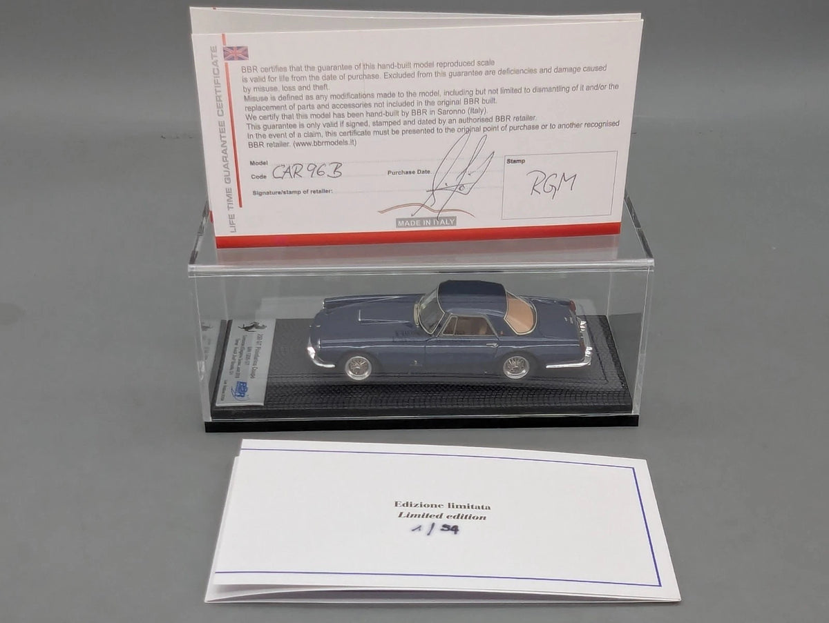Modellautos 1:43 BBR Ferrari 250 GT Pininfarina Coupe 1958 S/N 1205 GT 01/54 OVP