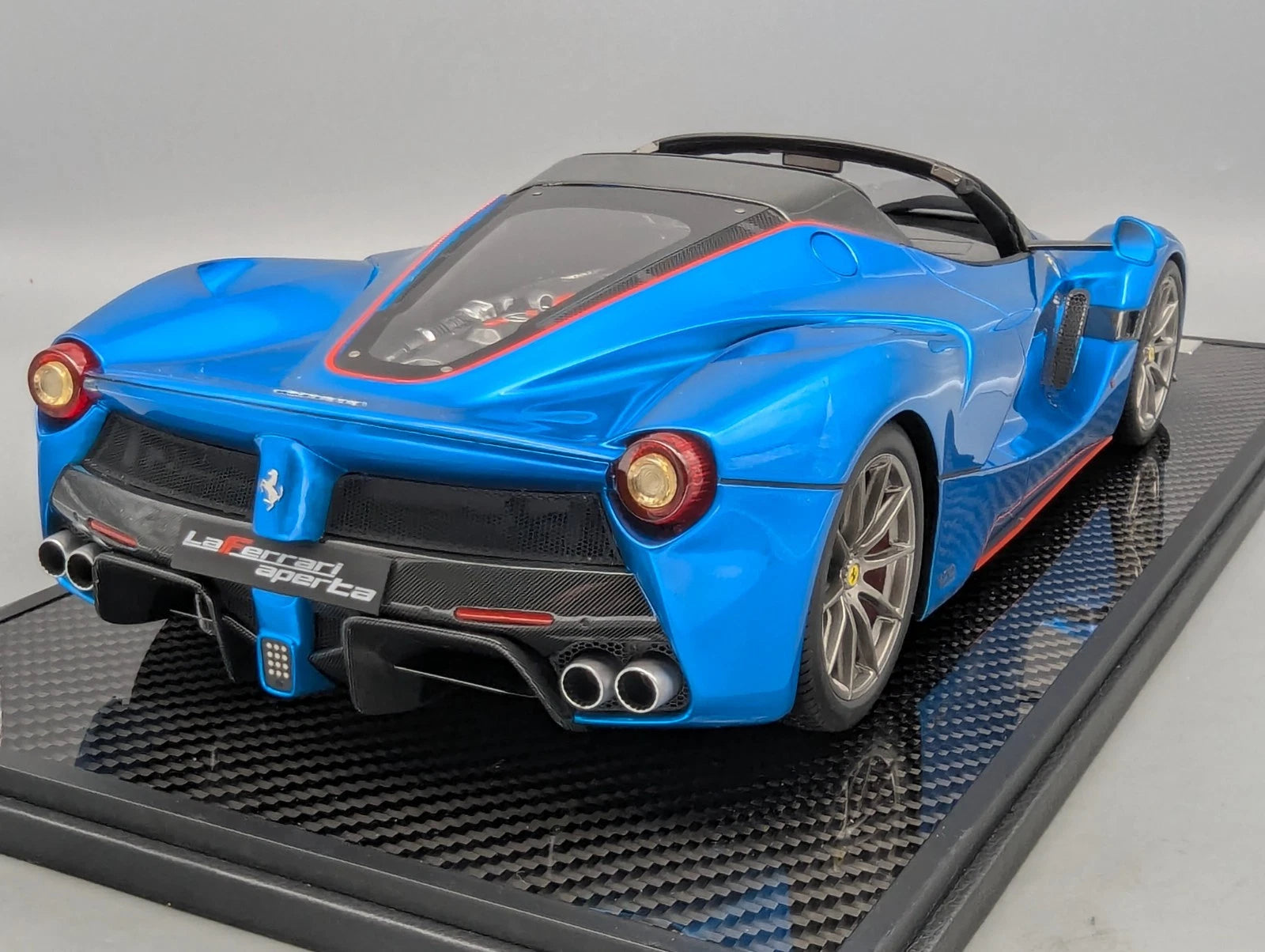 Modellautos 1:12 BBR Ferrari LaFerrari Aperta Blau UNIKAT Ltd. 01/01 Vitrine OVP