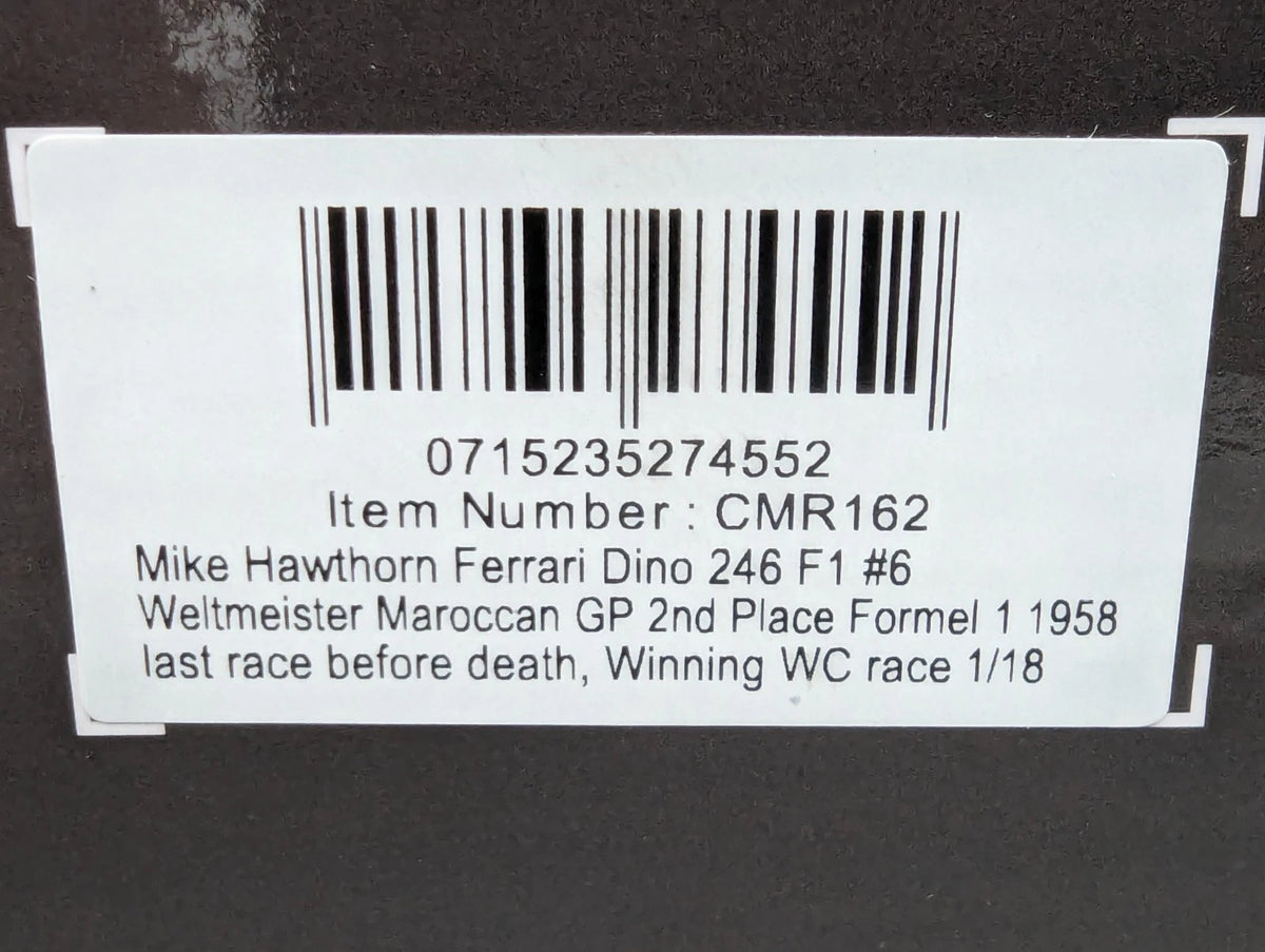 Modellautos 1:18 CMR 162 Ferrari Dino 246 F1 Weltmeister 1958 #6 M. Hawthorn OVP