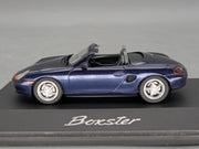 Modellautos 1:43 Schuco Porsche Boxter Blau Metallic mit Vitrine