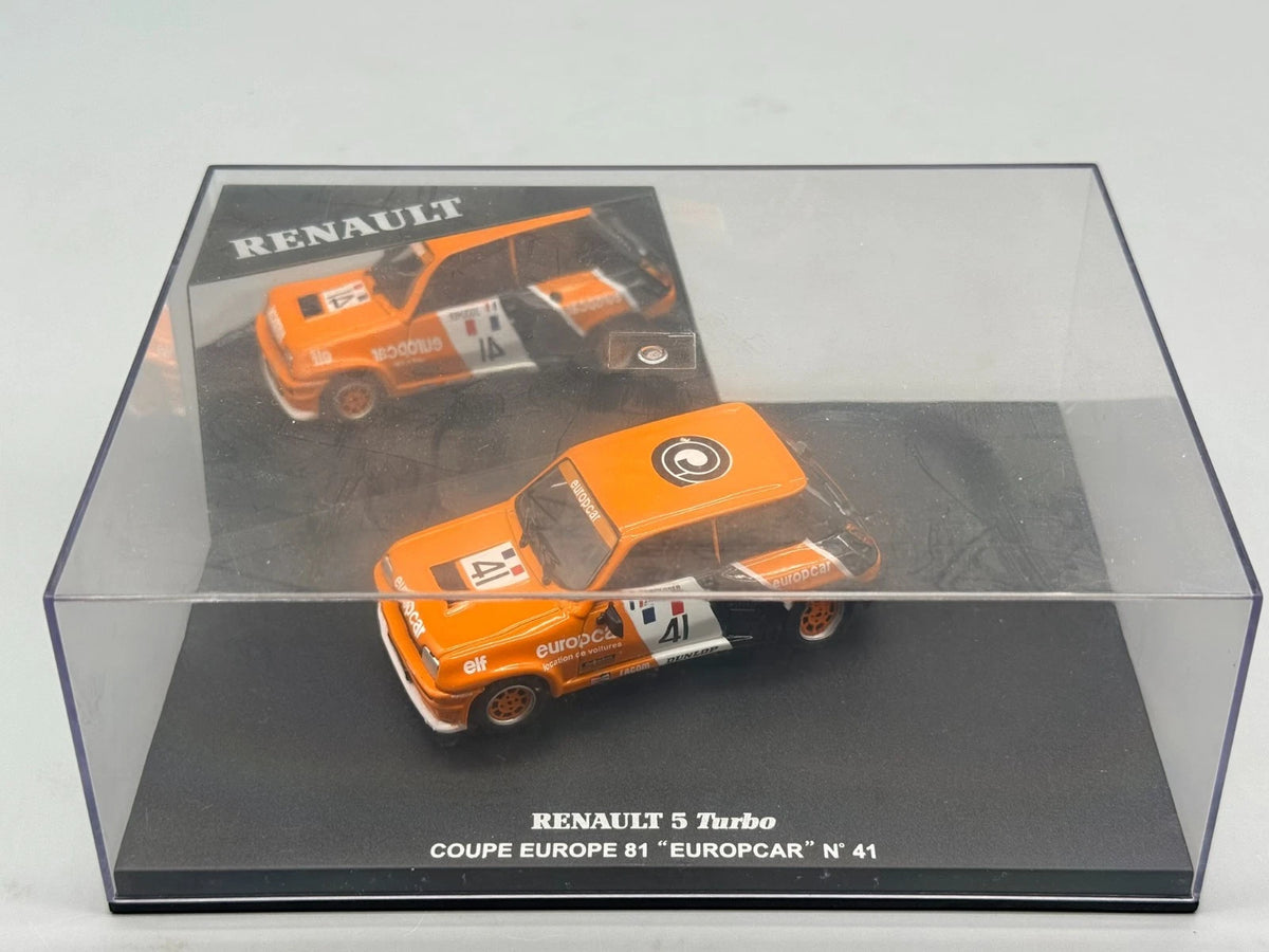 Modellautos 1:43 Universal Hobbies Renault 5 Turbo Coupe Europe 81 #41 + Vitrine