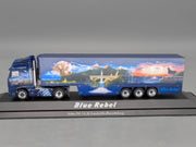 Lkw Modell 1:87 Herpa Volvo FH 16 XL Euro-KK-SZ Blue Rebel mit Vitrine