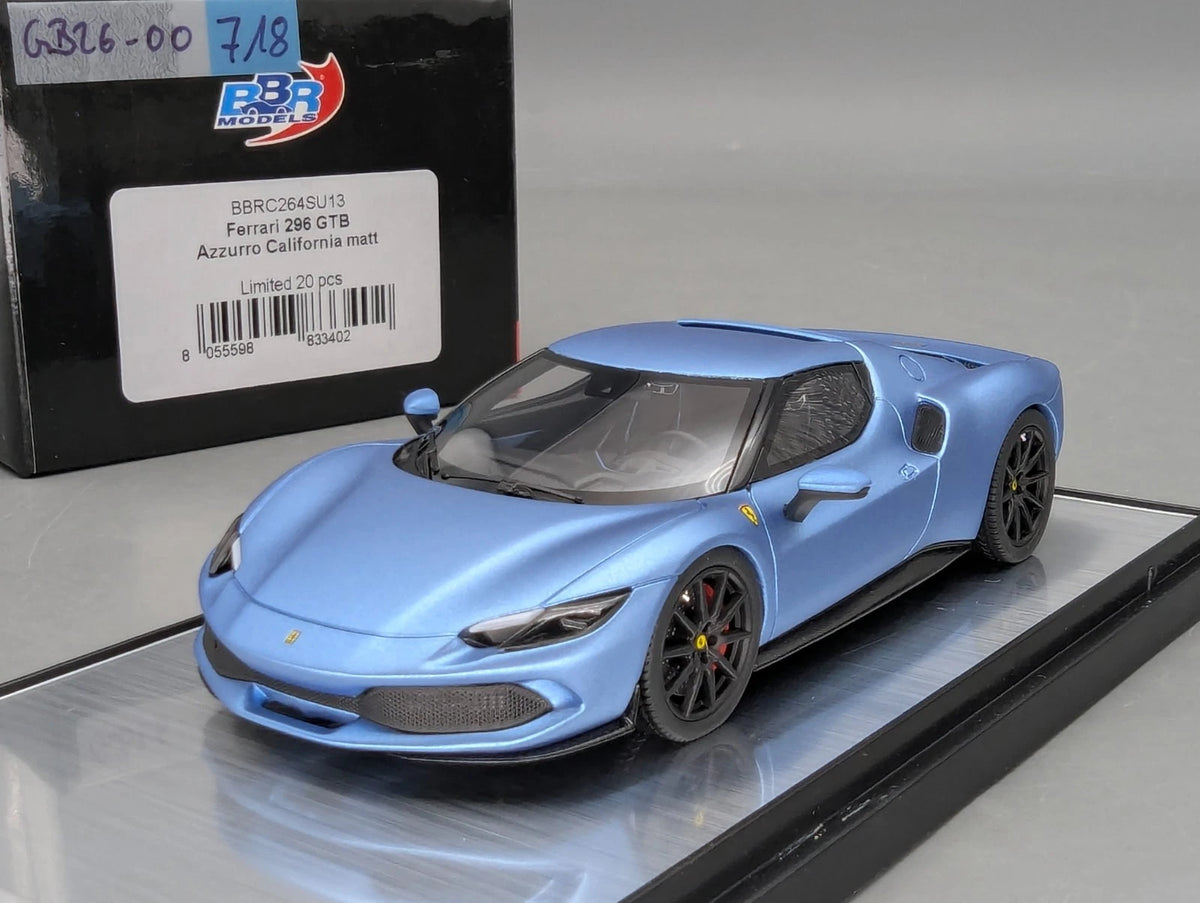 Modellautos 1:43 BBR Concept43 Ferrari 296 GTB Azzurro C. Matt Ltd 09/20 mit OVP
