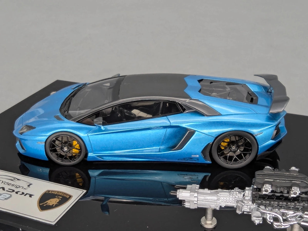 Eidolon Make Up 1:43 Lamborghini Aventador LP760-2 Engine Set Oakley Blau OVP