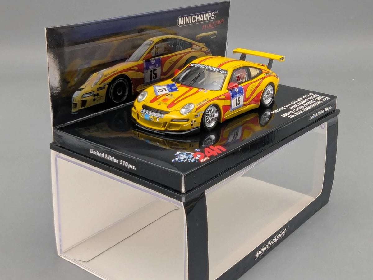 Modellautos 1:43 Minichamps Porsche 911 GT3 Cup 24h Nürburgring 2010 #15 mit OVP