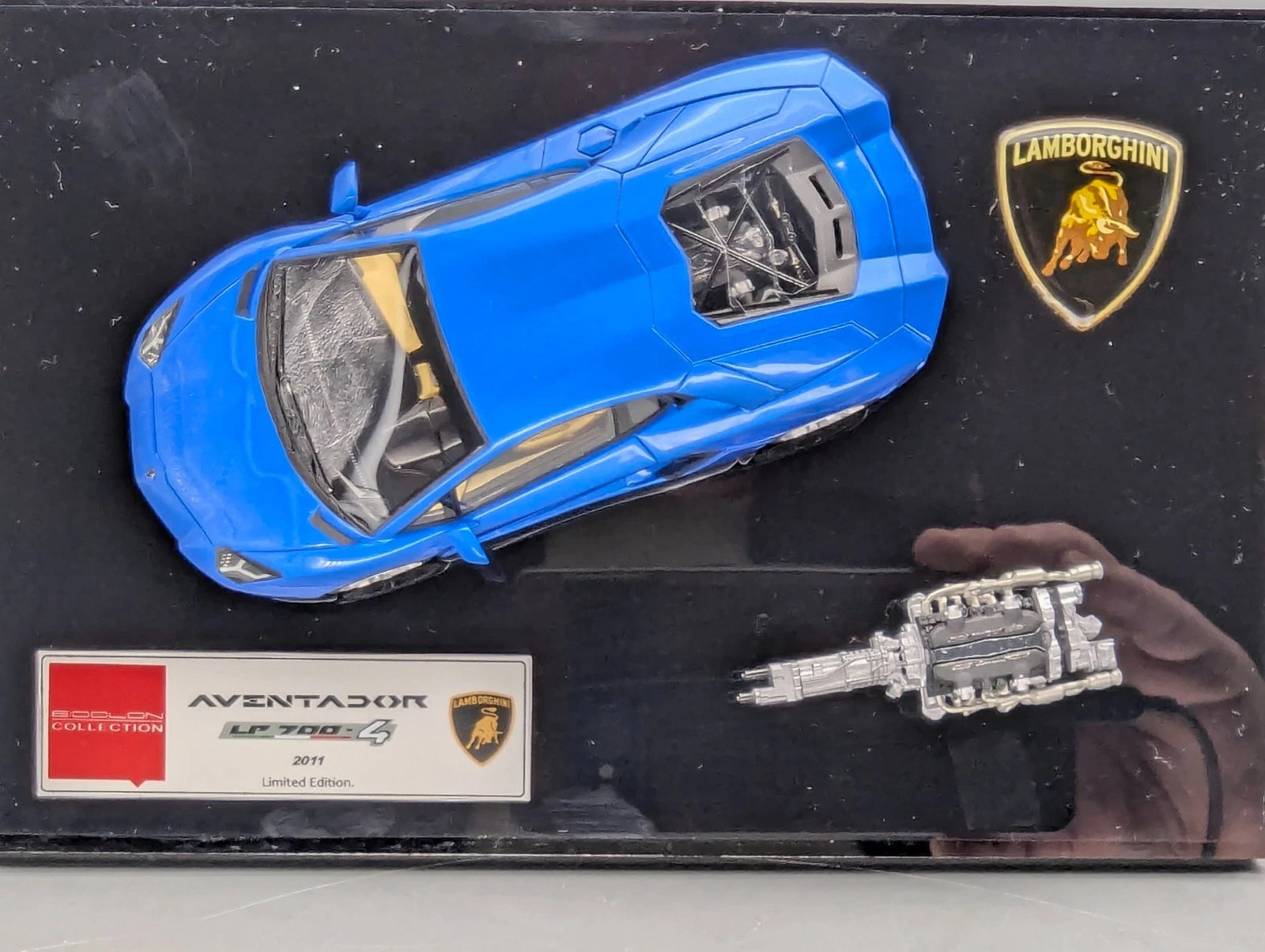 Eidolon Make Up 1:43 Lamborghini Aventador LP700-4 2011 Engine Set Blue Met. OVP