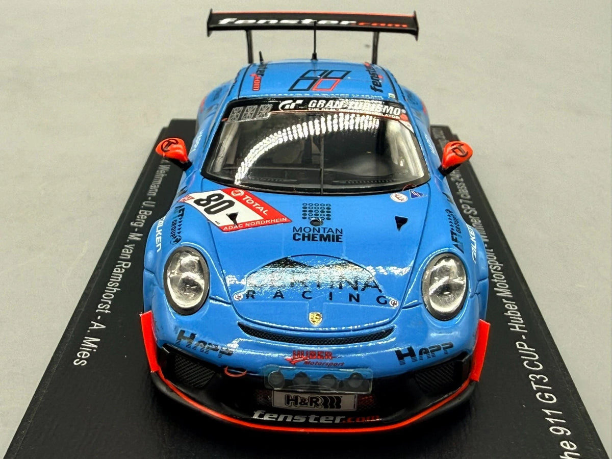 Modellautos 1:43 Spark Porsche 911 GT3 Cup Winner SP7 class 24H Nürburgring +OVP