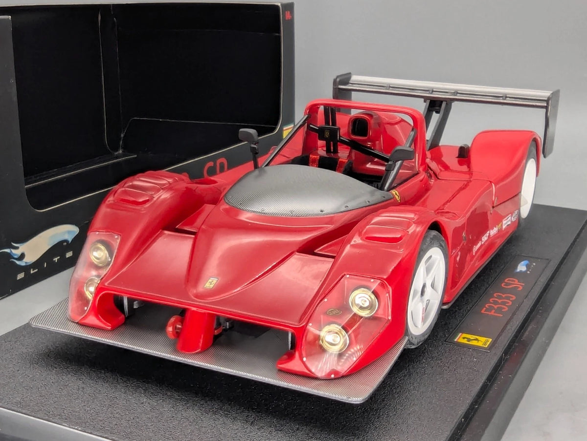 Modellautos 1:18 Hot Wheels Elite Ferrari F333 SP Red in OVP