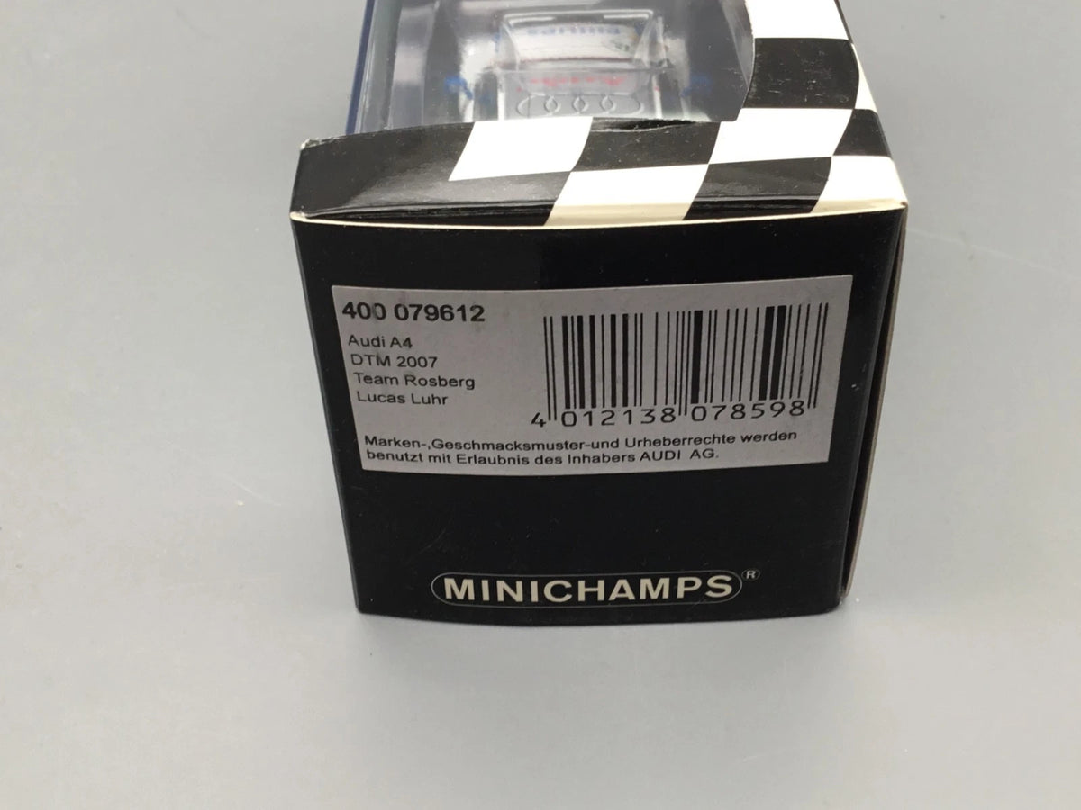 Modellautos 1:43 Minichamps Audi A4 DTM 2007 Lucas Luhr #12 in OVP