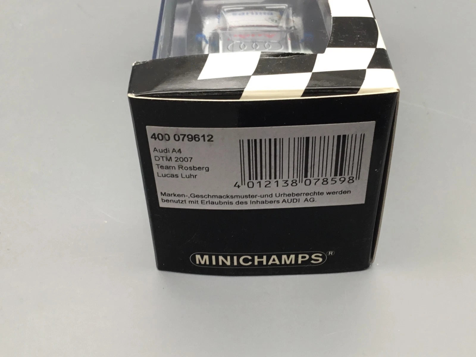 Modellautos 1:43 Minichamps Audi A4 DTM 2007 Lucas Luhr #12 in OVP