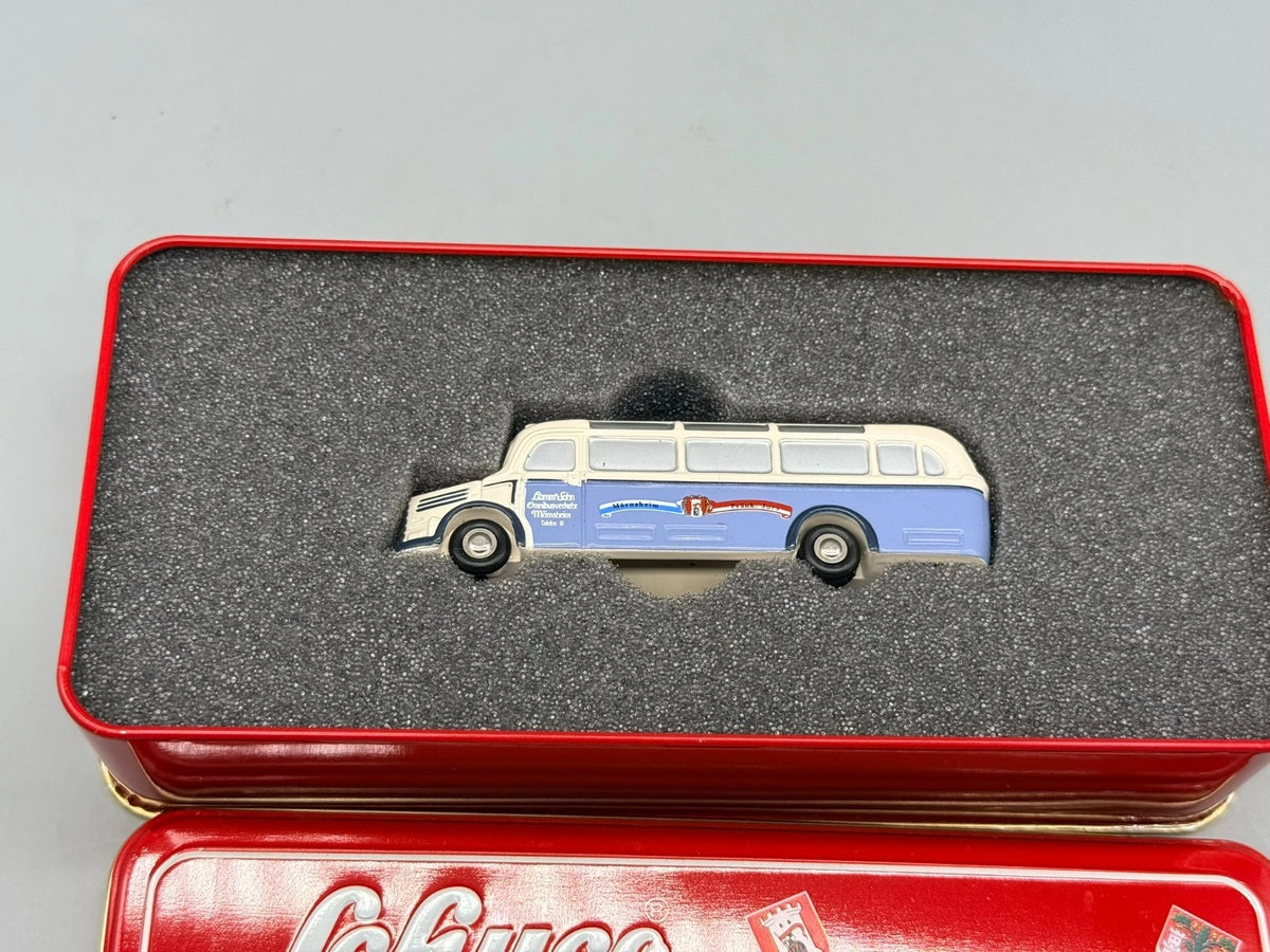 Modellautos 1:90 Schuco Piccolo Mercedes-Benz O 3500 die Jura-Häuser in OVP