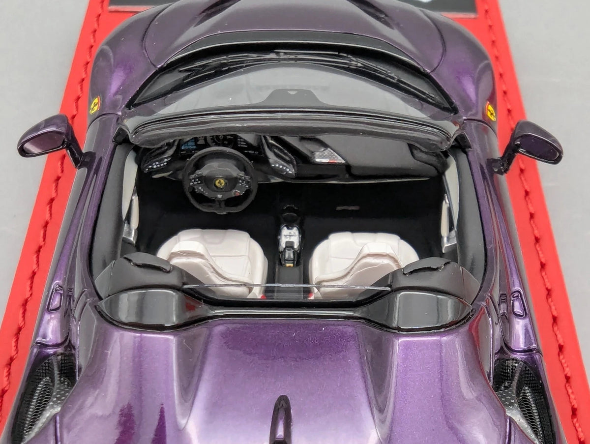 Modellautos 1:43 BBR CALSITO Ferrari SF90 Spider Ltd 12/20 Viola Hong Kong OVP