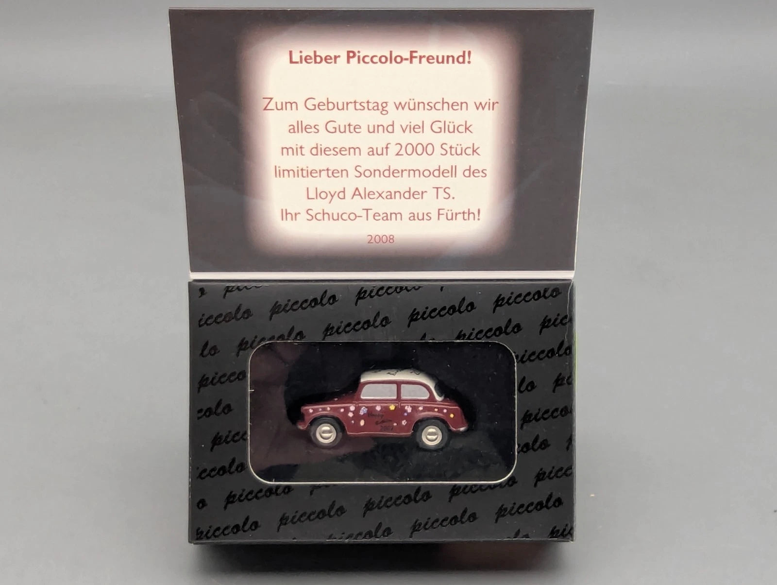 Modellautos 1:90 Schuco Piccolo Lloyd Alexander TS Geburtstagsmodell 2008 in OVP