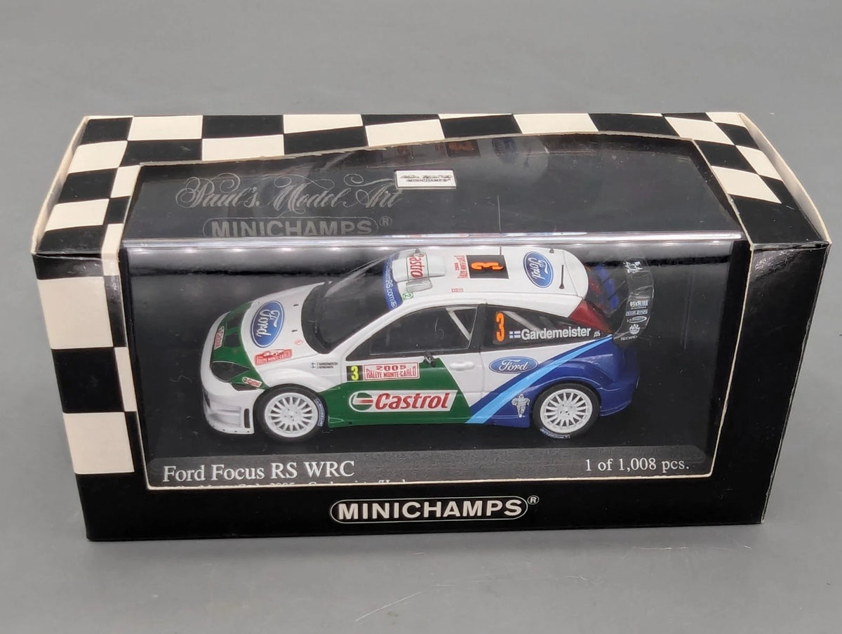 Modellautos 1:43 Minichamps Ford Focus RS WRC Rallye Monte Carlo 2005 #3 mit OVP