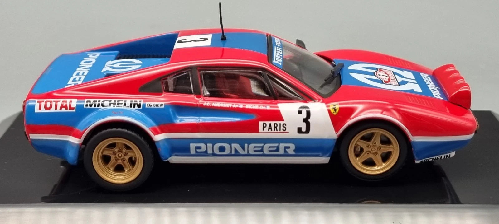 Modellautos 1:43 Bburago Racing Ferrari 308 GTB Rallye Monte Carlo 1982 #3 OVP