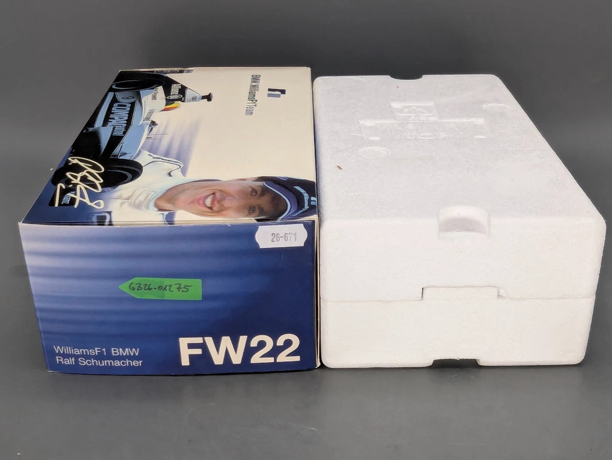 Modellautos 1:18 Minichamps Williams BMW F1 FW22 2000 #9 R Schumacher Dealer OVP