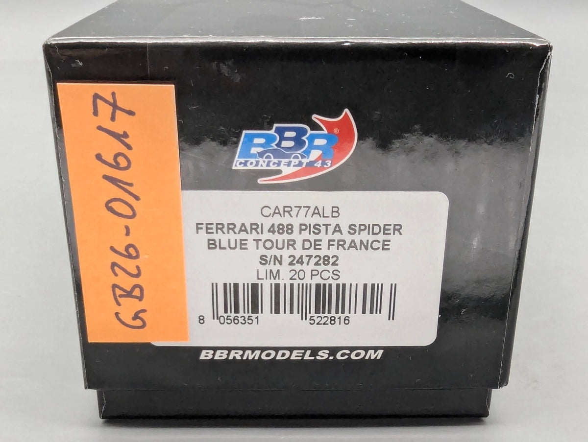 Modellautos 1:43 BBR Concept43 Ferrari 488 Pista Spider RHD BluTDF Ltd 01/20 OVP