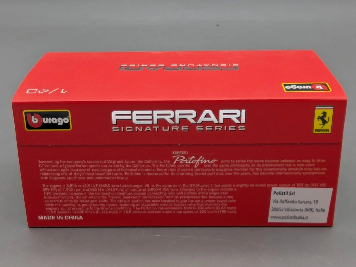 Modellautos 1:43 Bburago Ferrari Portofino Rot Metallic in Vitrine mit OVP