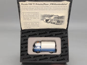 Modellautos 1:90 Schuco Piccolo VW T1 Pritsche / Plane VW-Kundendienst in OVP