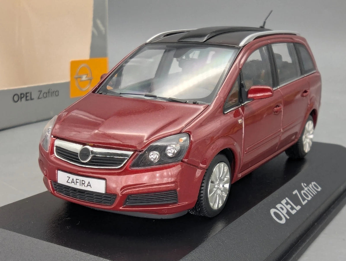Modellautos 1:43 Minichamps Opel Zafira Rot Metallic mit Dealer OVP