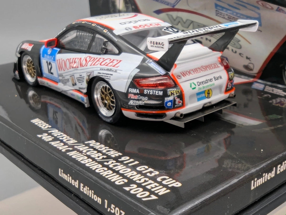 Modellautos 1:43 Minichamps Porsche 911 GT3 Cup 24h Nürburgring 2007 #12 mit OVP
