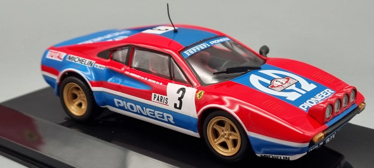 Modellautos 1:43 Bburago Racing Ferrari 308 GTB Rallye Monte Carlo 1982 #3 OVP