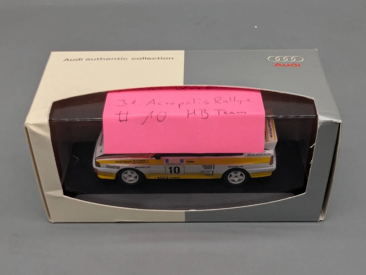 Modellautos 1:43 Minichamps Audi Quattro 31. Acropolis Rally 1984 #10 mit OVP