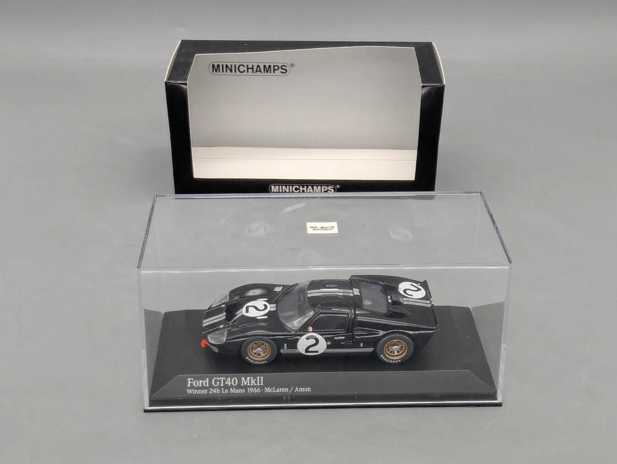 Modellautos 1:43 Minichamps Ford GT40 MkII Winner 24h Le Mans 1966 #2 mit OVP