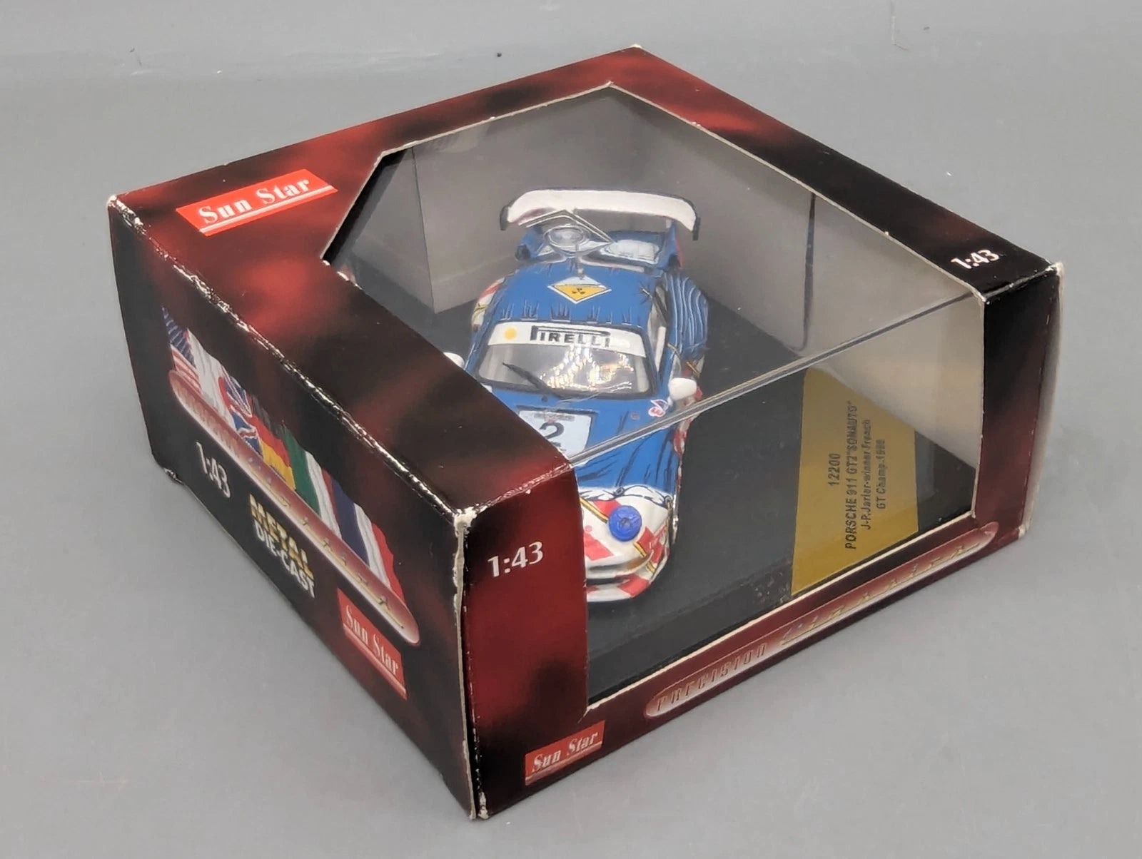 Modellautos 1:43 Sunstar Porsche 911 GT2 WINNER French GT 1998 #2 Jarrier OVP
