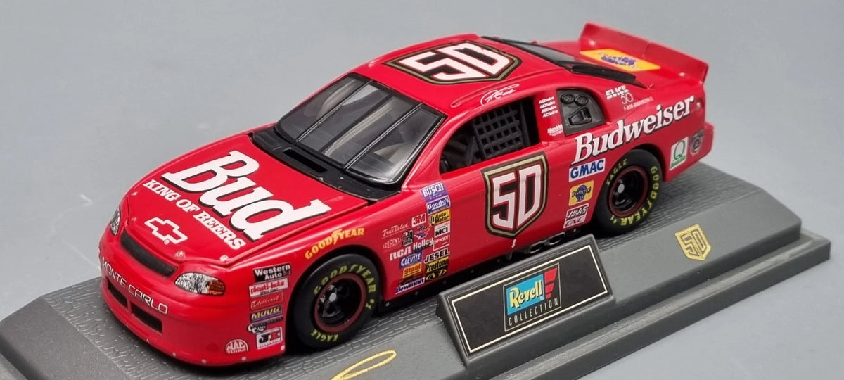 Modellautos Nascar 1:43 Revell Chevrolet Monte Carlo 50 years Budweiser 1998 OVP