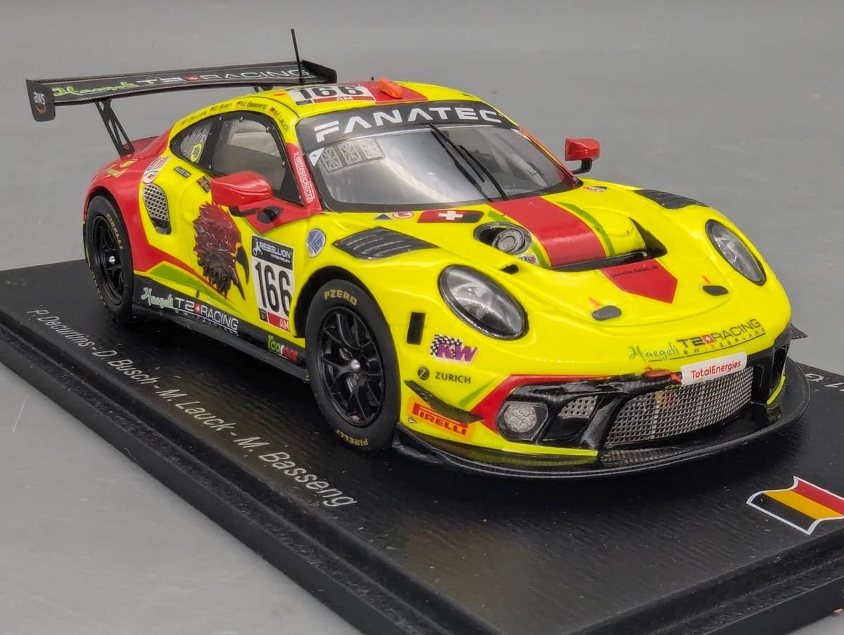 Modellautos 1:43 Spark SB456 Porsche 911 GT3 R WINNER AM 24h Spa 2021  #166 OVP