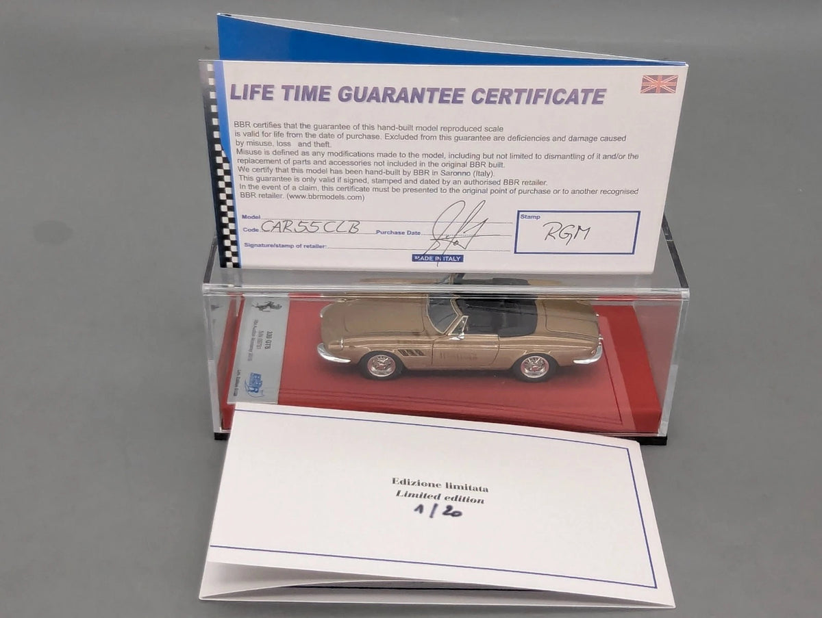 Modellautos 1:43 BBR Ferrari 330 GTS S/N 09781 Auction 2015 Limited 01/20 OVP