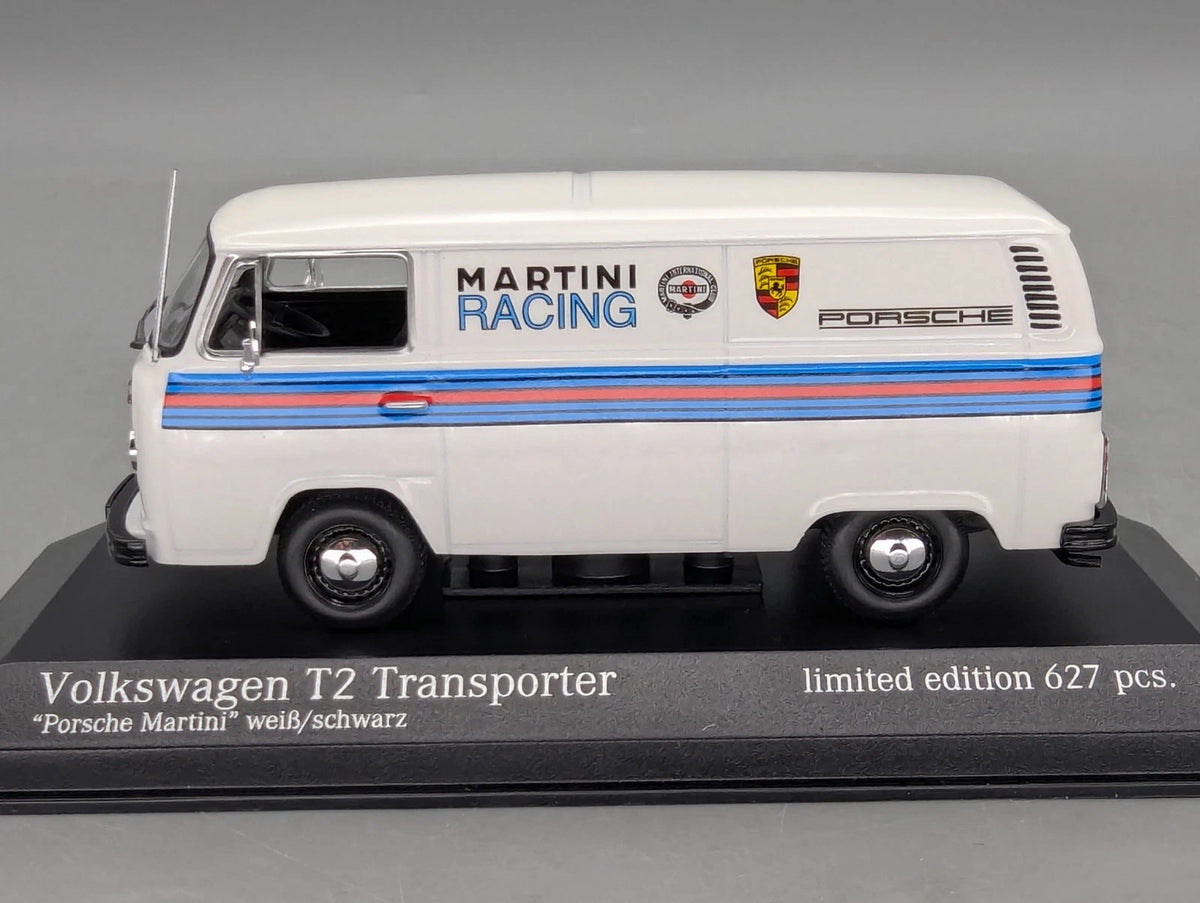 Modellautos 1:43 Minichamps Volkswagen VW T2 Transporter '72 Porsche Martini OVP