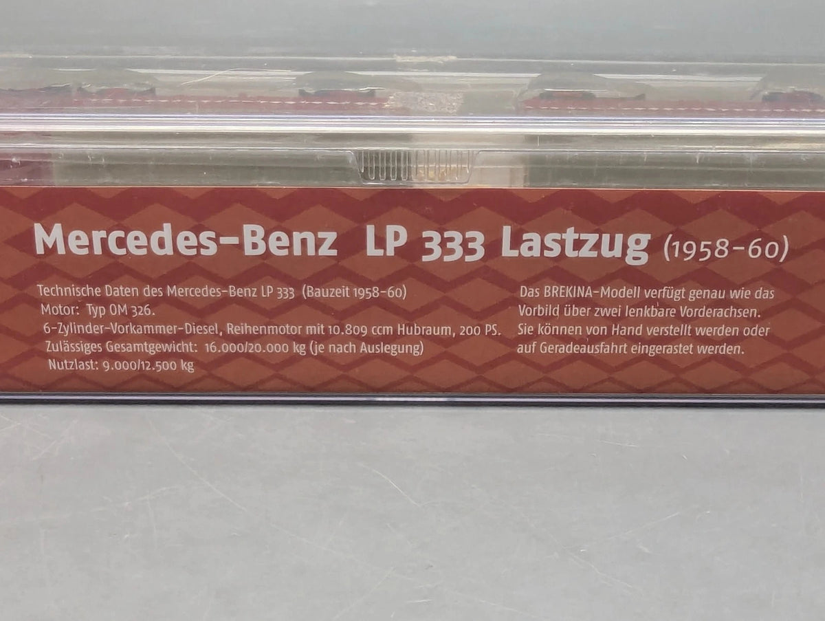 Lkw Modell H0 1:87 Brekina Mercedes Benz LP 333 Lastzug mit Anhänger OVP