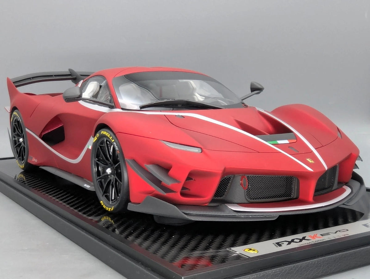 Modellautos 1:12 BBR Ferrari FXX-K EVO Soft Red Unikat Ltd 01/01 mit Vitrine OVP